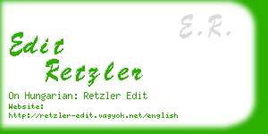 edit retzler business card